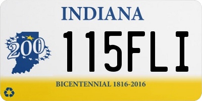 IN license plate 115FLI