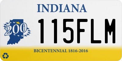IN license plate 115FLM