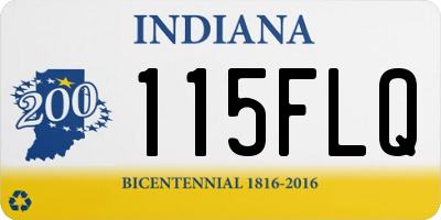 IN license plate 115FLQ