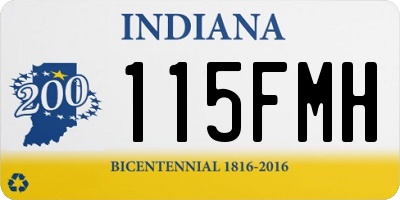 IN license plate 115FMH
