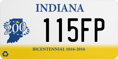 IN license plate 115FP