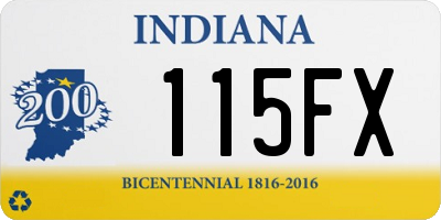 IN license plate 115FX