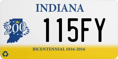 IN license plate 115FY