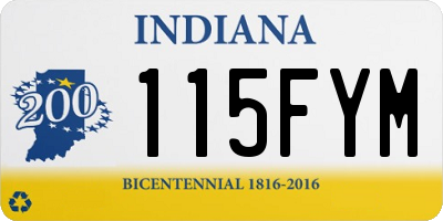IN license plate 115FYM