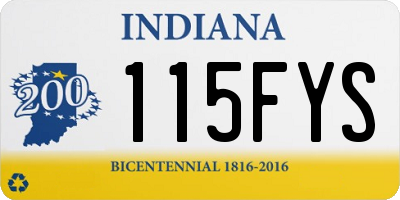IN license plate 115FYS