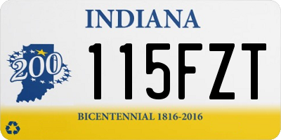 IN license plate 115FZT