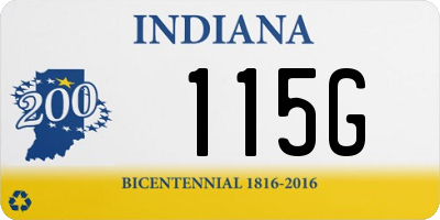 IN license plate 115G