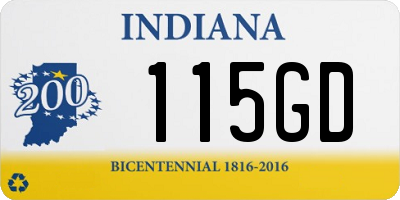 IN license plate 115GD