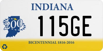 IN license plate 115GE