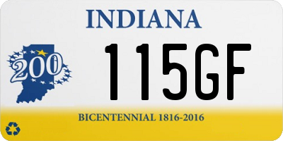 IN license plate 115GF