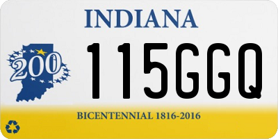 IN license plate 115GGQ