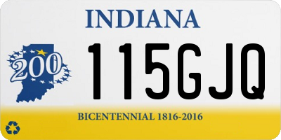IN license plate 115GJQ