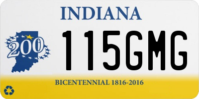 IN license plate 115GMG