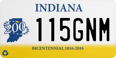 IN license plate 115GNM