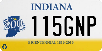 IN license plate 115GNP