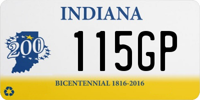 IN license plate 115GP