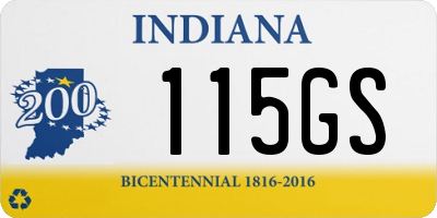 IN license plate 115GS