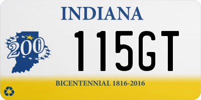 IN license plate 115GT