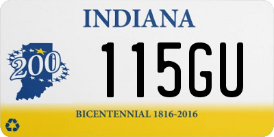 IN license plate 115GU