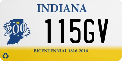 IN license plate 115GV