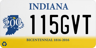 IN license plate 115GVT
