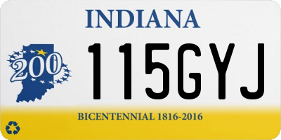 IN license plate 115GYJ