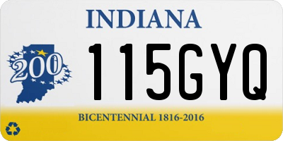 IN license plate 115GYQ