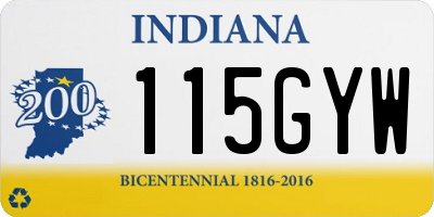 IN license plate 115GYW