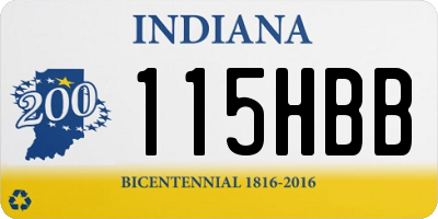 IN license plate 115HBB