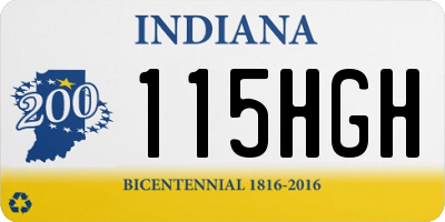 IN license plate 115HGH