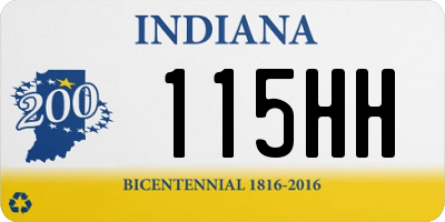 IN license plate 115HH