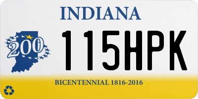 IN license plate 115HPK