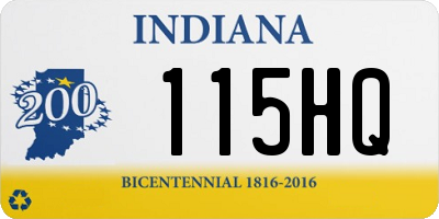 IN license plate 115HQ