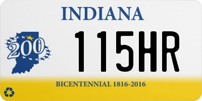 IN license plate 115HR