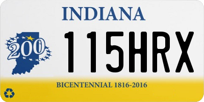 IN license plate 115HRX