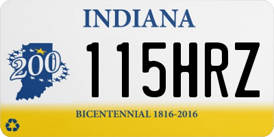 IN license plate 115HRZ