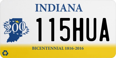 IN license plate 115HUA
