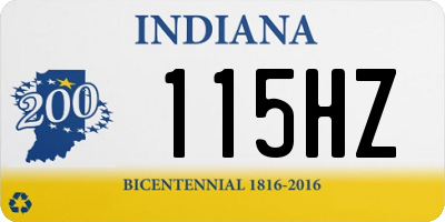 IN license plate 115HZ