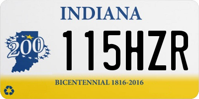 IN license plate 115HZR