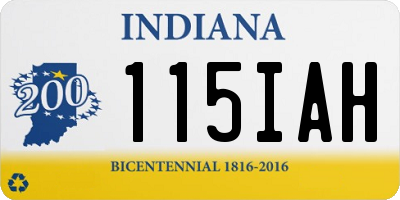 IN license plate 115IAH