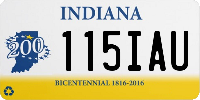 IN license plate 115IAU