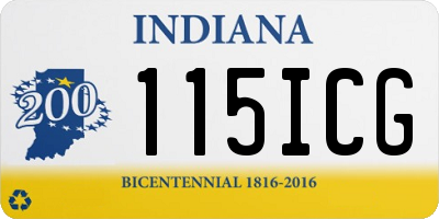 IN license plate 115ICG