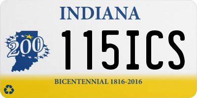IN license plate 115ICS