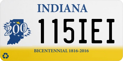 IN license plate 115IEI