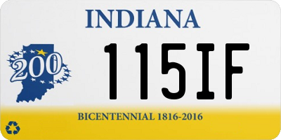 IN license plate 115IF