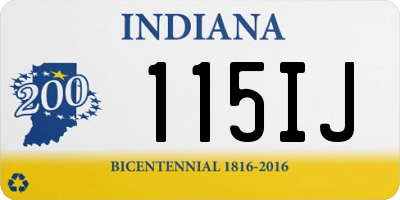 IN license plate 115IJ