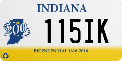 IN license plate 115IK