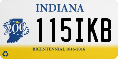 IN license plate 115IKB