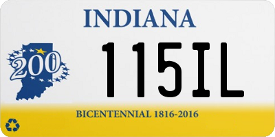 IN license plate 115IL
