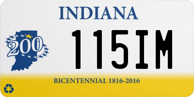 IN license plate 115IM